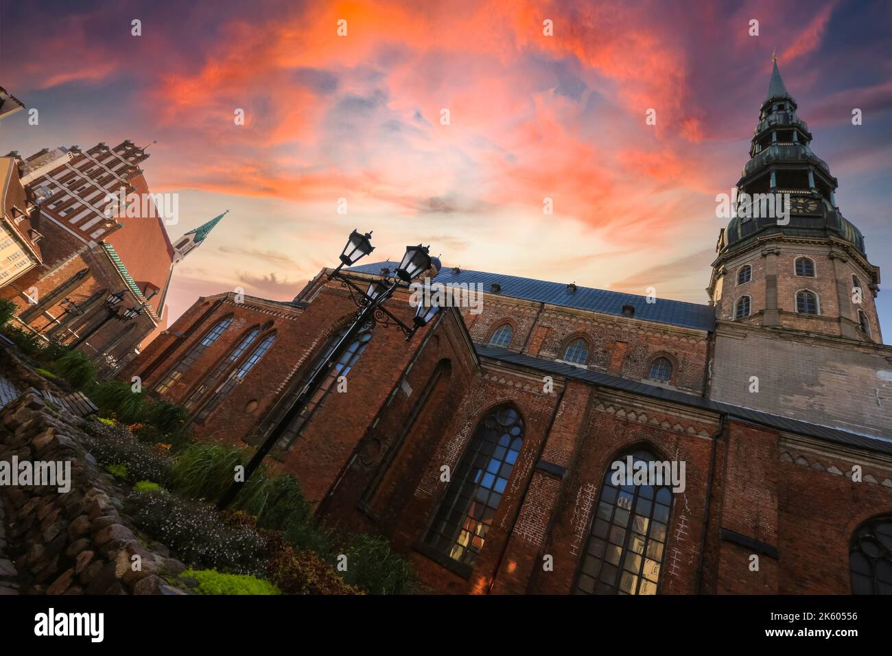 Architectural landmarks St.Peter`s and St.John`s church in the ...